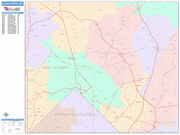 Silver Spring Wall Map Color Cast Style